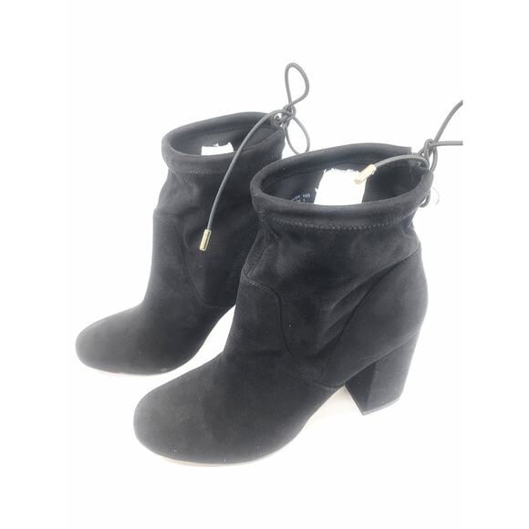 NWT Steve Madden Black Faux Suede Pull On Booties - Size 10 - Picture 7 of 7